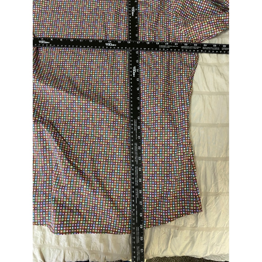 Cremieux Premium Denim Men's Button-Down Shirt Colorful Circles Pattern L - Picture 5 of 5